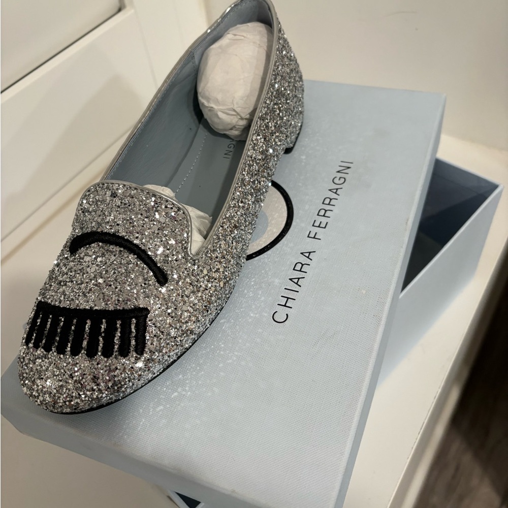 Chiara Ferragni Glitter Eye Loafers - Picture 3 of 4